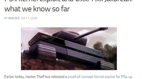 PS4 New Jailbreak Update 7.02 - By TheFlow - 2020 - After 2 Years