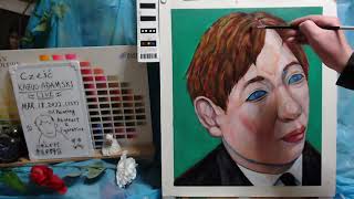 Oil painting portrait day 4 END op731-4  [LIVE]--  "Contemporary art"