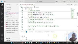 Pointers Lecture3 Part2 |  Pointers and 2-D arrays