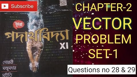 Vectors problem set-1 solution, chhaya prokasoni, physics , Questions no-28&29