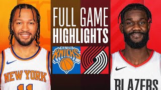 Game Recap: Knicks 105, Trail Blazers 93