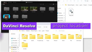 Location where projects are saved in DaVinci Resolve.
