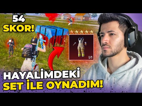 HAYALİMDEKİ SET İLE İLK MAÇTA REKOR GELİYORDU / PUBG MOBILE