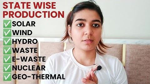 Solar, Wind, Hydro, Waste, E-waste, Nuclear, Geo-Thermal State-wise Energy Production by Shefali