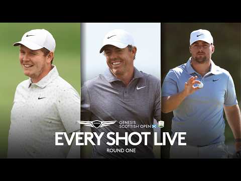LIVE | Rory McIlroy, Robert MacIntyre, Chris Gotterup | 2026 Genesis Scottish Open Day 1