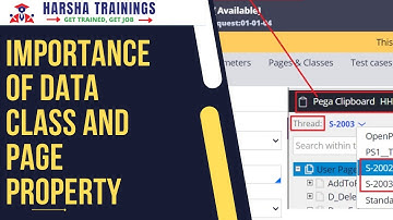 Importance of Data Class and Page Property In PEGA || Harsha Trainings