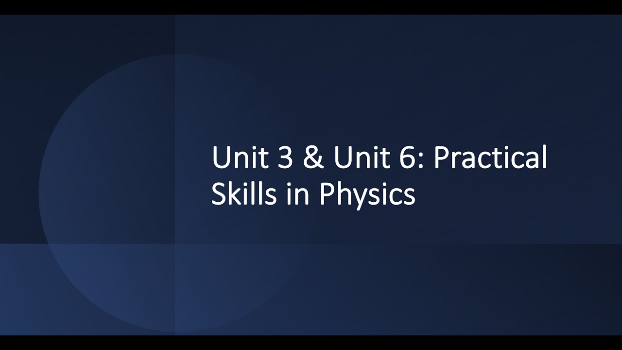 IAL Introduction to Uncertainties in Physics ( Unit 3 & 6 ) - Part 1 ...