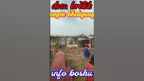 hari ini angin puting beliung di daerah pamekasan madura menghancur ratakan rumah warga