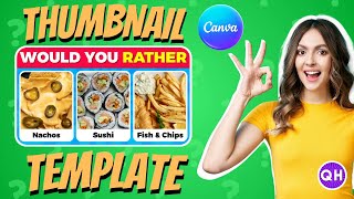 Canva Would You Rather YouTube Thumbnail Template