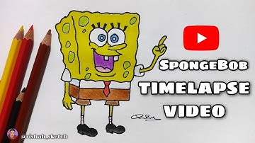 SpongeBob SquarePants drawing timelapse video #drawingvideo #spongebob
