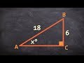 How to use the inverse sine function to find the angle of a triangle