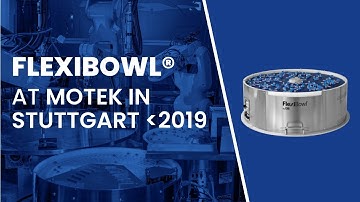 Innovative Feeding System - Fanuc LR Mate 200iD & FlexiBowl Feeder together at Motek in Stuttgart