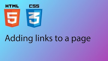HTML & CSS 2020 Tutorial 5 - Linking to other pages