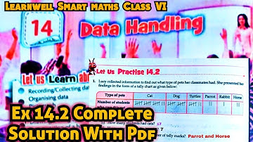 Learnwell smart Maths Class 6 Unit 14 Ex 14.2 Solutions|Class 6 learnwell maths Ex 14.2 Solution Pdf