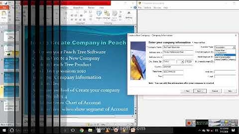 How To Create Company In Peachtree In Urdu/hindi