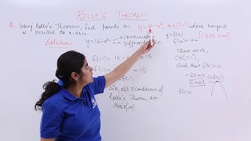 Class 12th – Problem 3 on Rolle