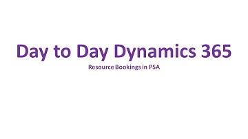 Dynamics 365 Project Service Automation - Booking resources on a Project