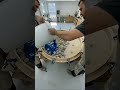 DIY Shoreline Epoxy Resin Table Build 🌊🪨#woodworking #epoxy #resinart