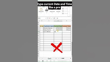 Type Current Date and Time using shortcut keys 😎| excel tricks and tips 😎 | Advance Excel #exceltips