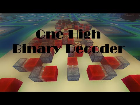 Minecraft Redstone Showcase - 1 High Binary Decoder