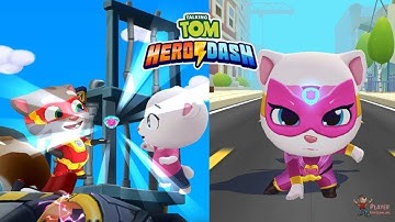 Talking Tom Hero Dash - 3x Tom Hero Angela Gameplay Android and iOS