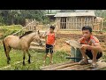Poor boy makes a living by raising horses and catching fish to sell at the marketep102