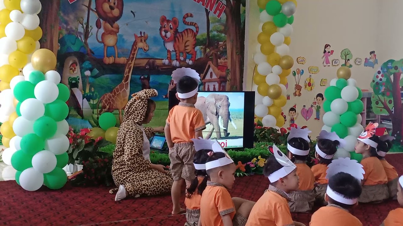 Tiết dạy khám phá khoa hoc  động vật sống trong rừng mẫu giáo lớn