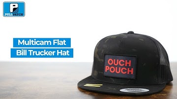 Pull Patch - Multicam Flat Bill Trucker Hats With Interchangeable Patches by Snapback