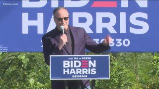 Kamala Harris' husband campaigns in Georgia