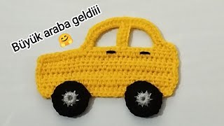 Tığ işi araba figürü🚕 büyük araba, bebek örgüleri yelek, örgü araba easy crochet