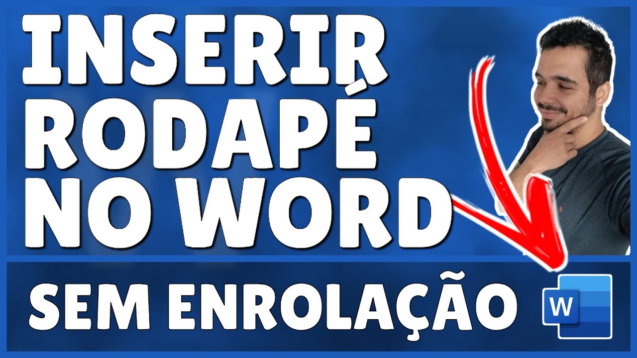 Como Inserir Rodapé no Word - YouTube