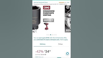 42 % off Powerbuilt 4 Piece Axle Nut Socket Set Kit 10 - 648635, Black