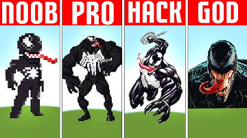 Minecraft Pixel Art ✨ (NOOB vs PRO vs HACKER vs GOD) Venom