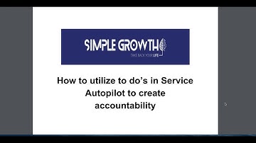 How to utilize to do’s in Service Autopilot to create accountability