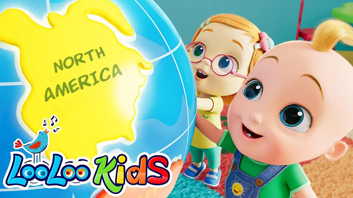 Seven Continents Song🌍Educational Compilation | 1HOUR - LooLoo Kids Nursery Rhymes