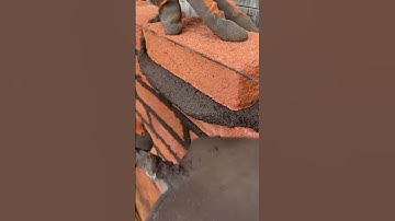 the process of laying red bricks precisely #construction #popular #brick #viralshorts #shorts