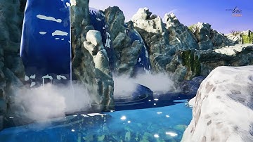 Unreal Engine 5  - 4K Stylized Graphic  - Waterfall - nanite and lumen