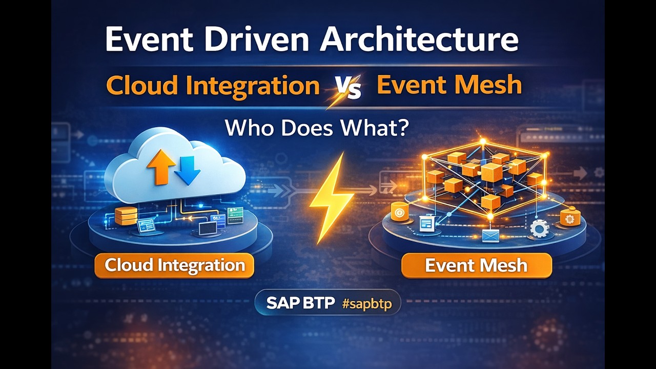 Event Driven Architecture in SAP BTP | Cloud Integration vs Event Mesh ...