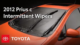 2012 Prius c How-To: Intermittent Wipers | Toyota