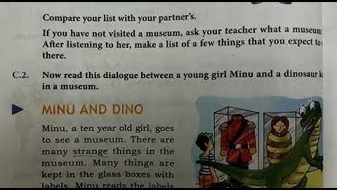 DAV nahan, class 3 .English reader ,unit 2(c) . Minu and Dino (part 5)