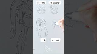 How to draw anime girl hair for different character type Easy #draw #animehairstyle #animetutorial How to draw anime girl hair for different character type Easy #draw #animehairstyle #animetutorial