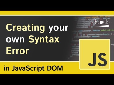 Video: Ce este o eroare de sintaxă în JavaScript?