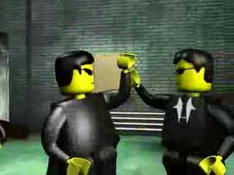 Bild från Matrixfight med legogubbar