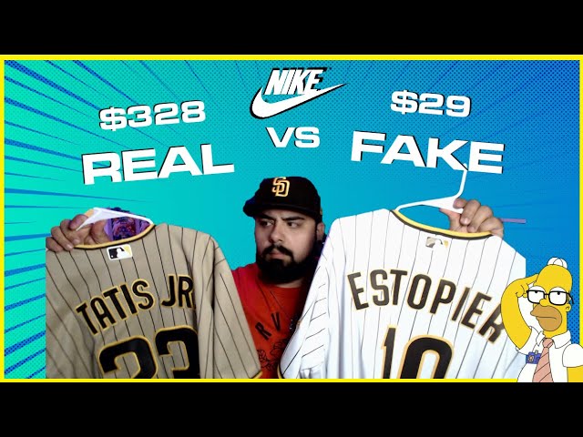 REAL ($384) VS FAKE ($25)  NIKE MLB JERSEY REVIEW 