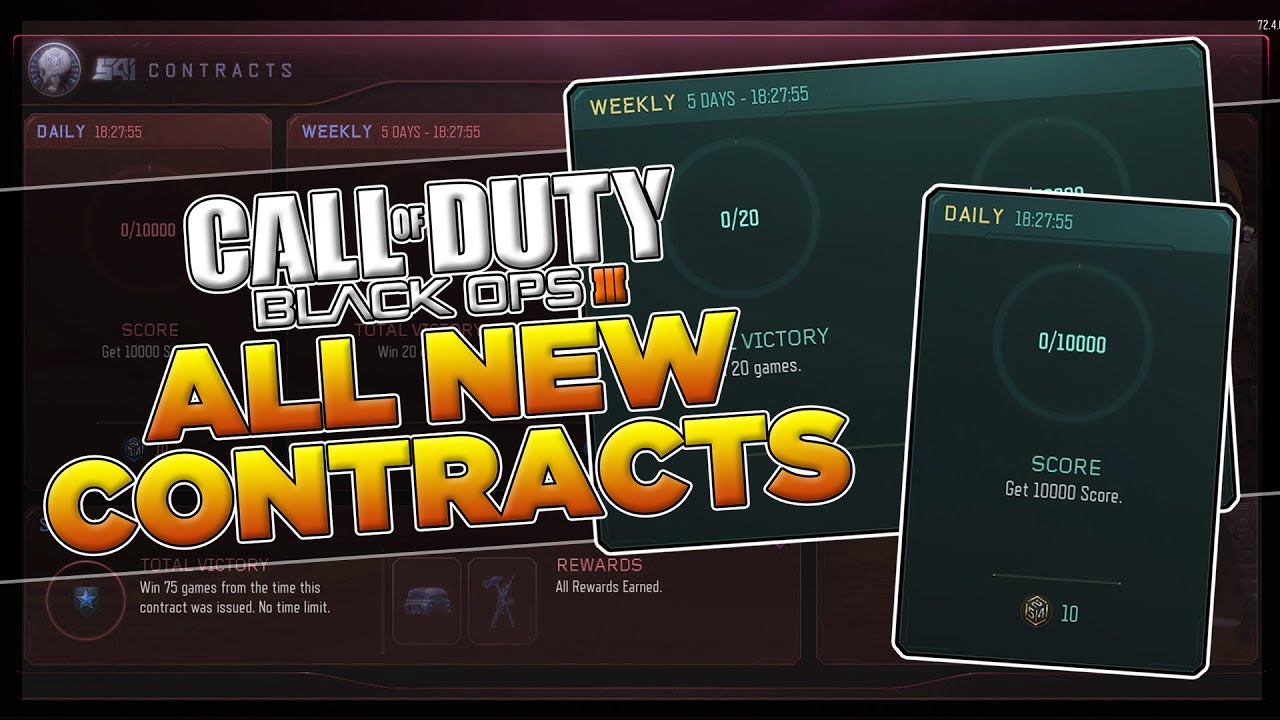 NEW "DAILY CONTRACTS" AND "WEEKLY CONTRACTS" in BLACK OPS 3!