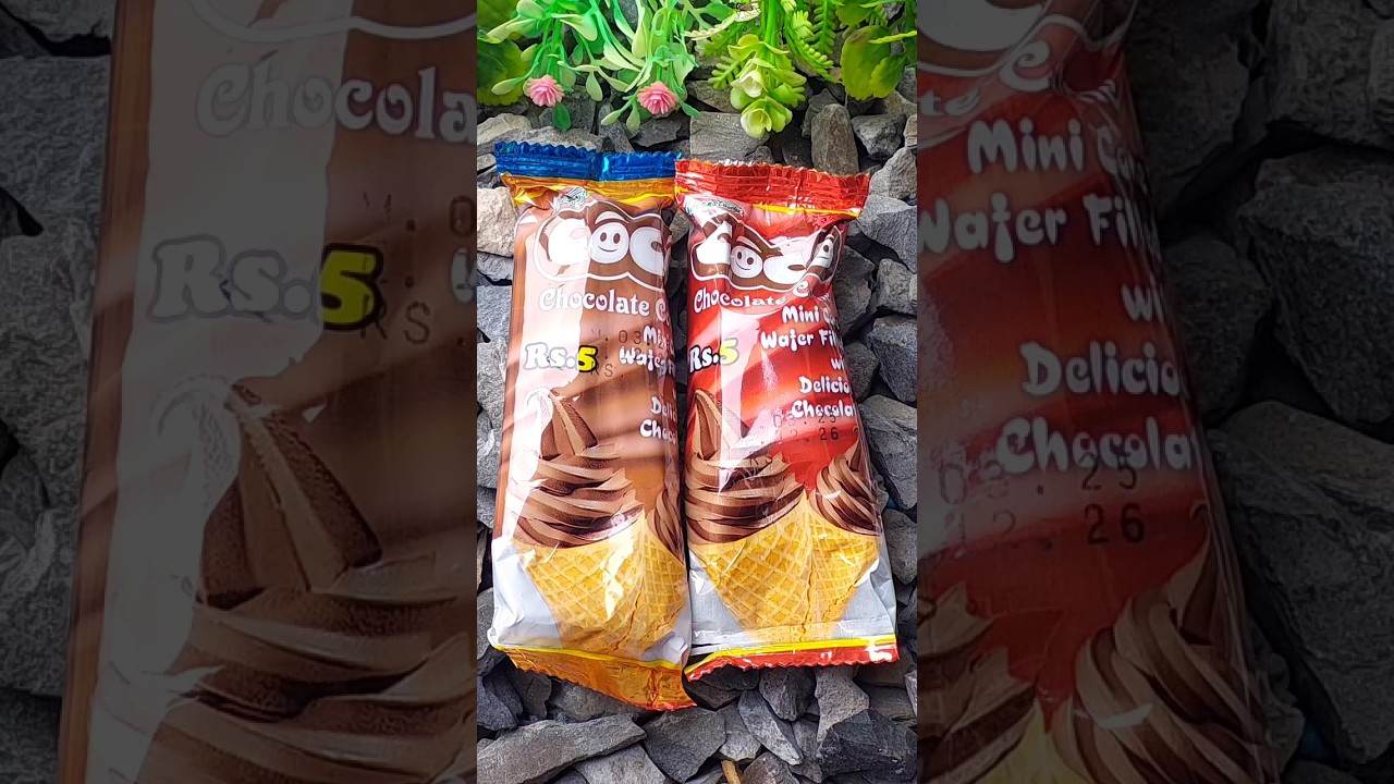 surprise chocolate cone unboxing with yummy treat inside!