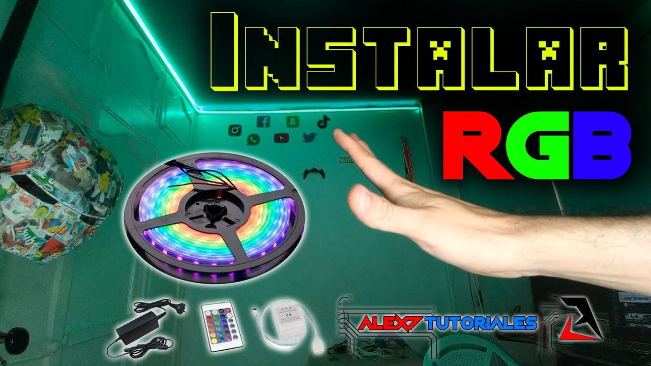 Como Instalar Tira Luces Led RGB [Tutorial] - YouTube