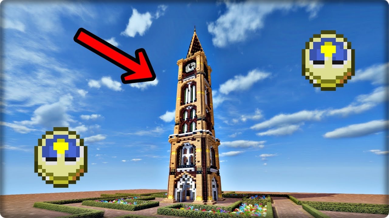 マインクラフト 時計塔を建築してみる 時計塔の作り方 Youtube