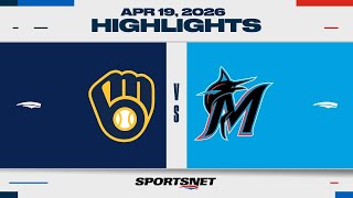 MLB Highlights | Brewers vs. Marlins - April 19, 2026