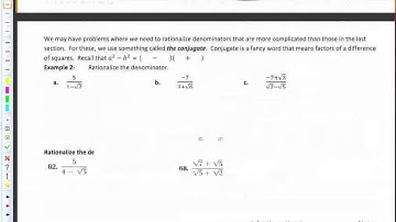 7.5 Math 1010 - Operations with Radicals
